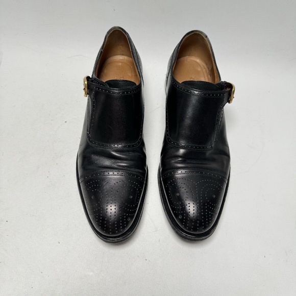 Rare - GUCCI Black Monk Strap Leather Shoes - US 8 - Excellent Condition - Picture 4 of 16